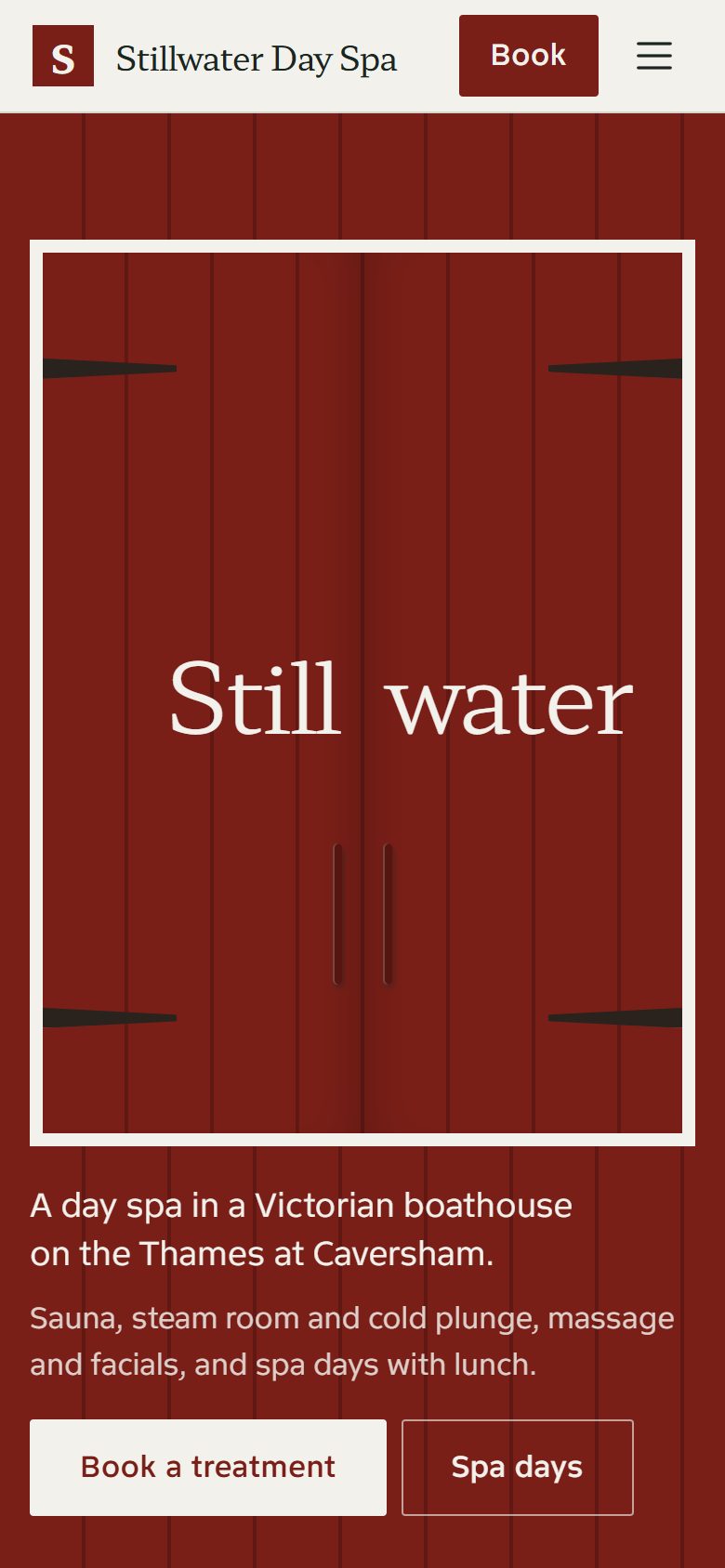 Stillwater Day Spa on a phone