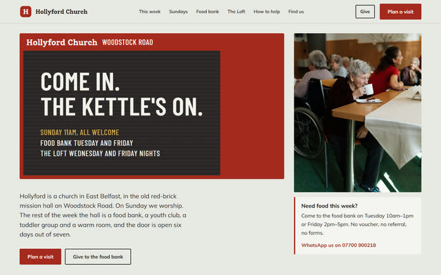 Hollyford Church, a church & non-profit website template