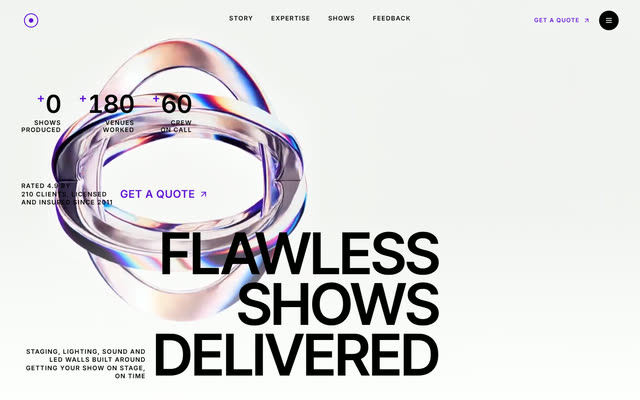 Tallwire Productions, a event production & av website template