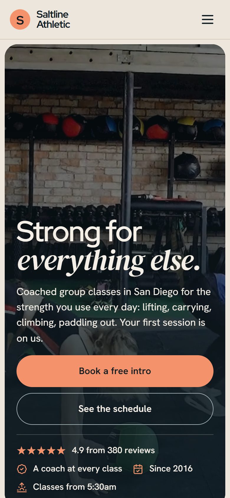 Saltline Athletic on a phone