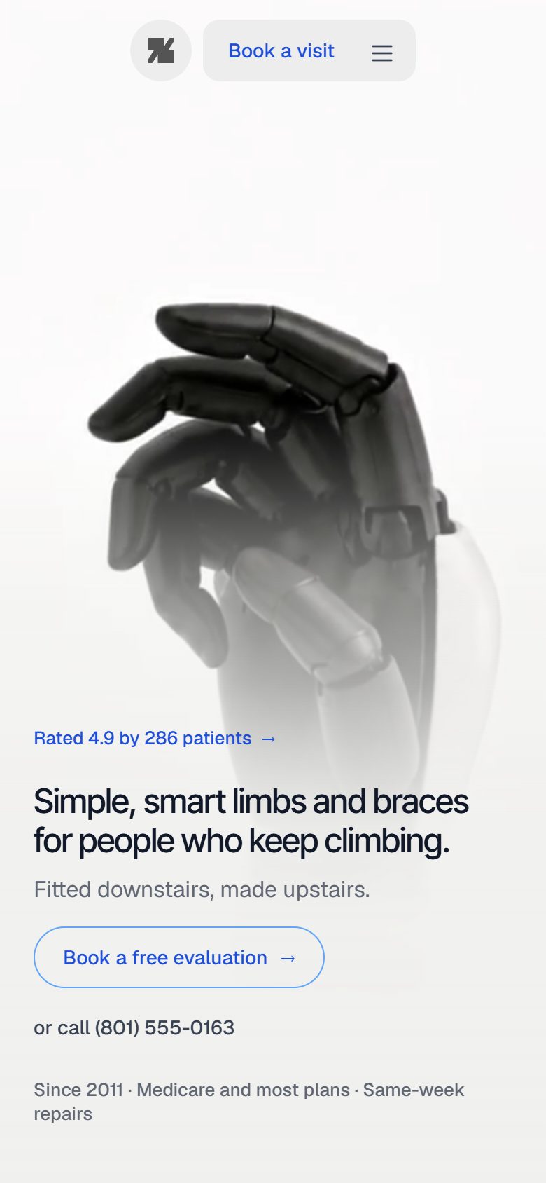 Sego Limb & Brace on a phone