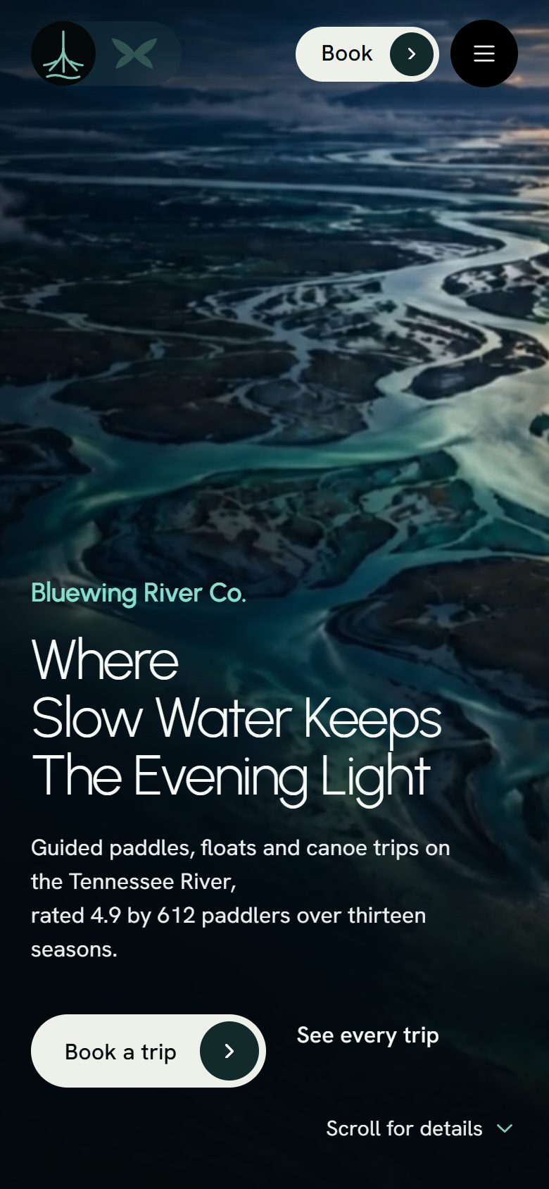 Bluewing River Co. on a phone