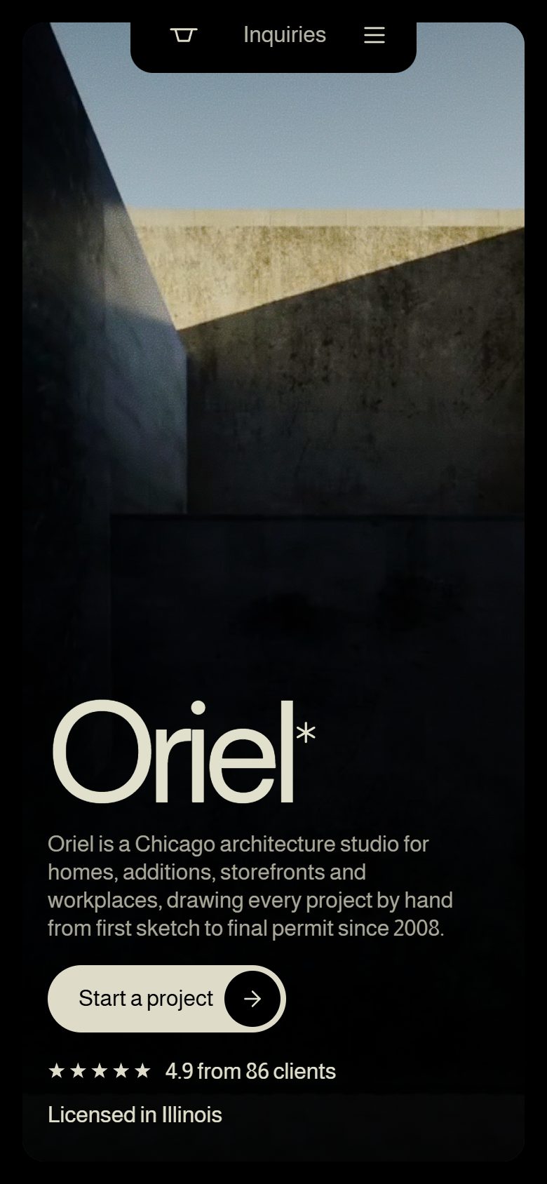 Oriel on a phone