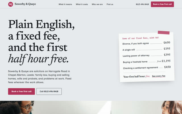 Sowerby & Quaye, a law firm website template