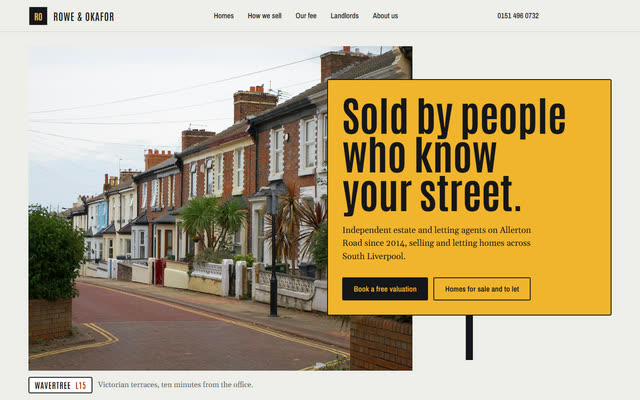 Rowe & Okafor, a estate agent website template