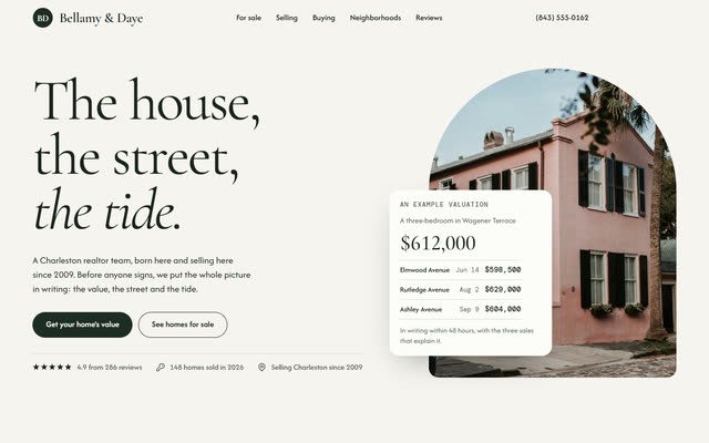 Bellamy & Daye, a realtor website template