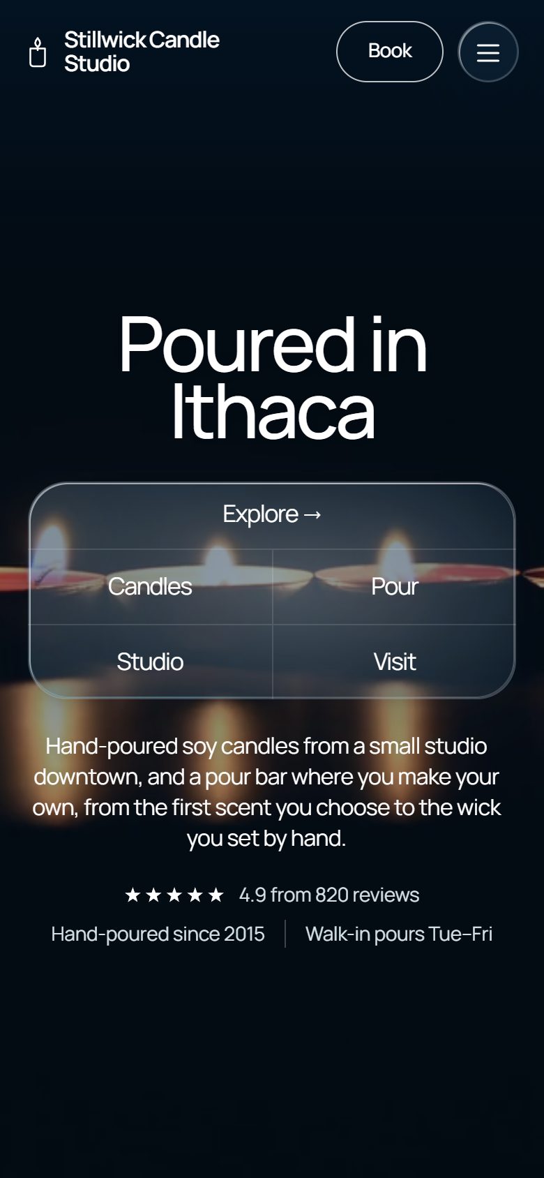 Stillwick Candle Studio on a phone