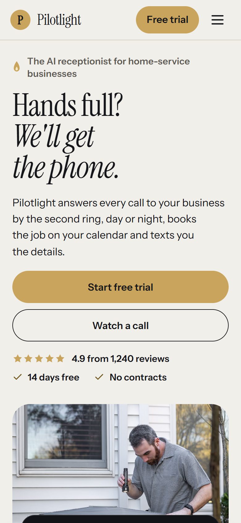 Pilotlight on a phone